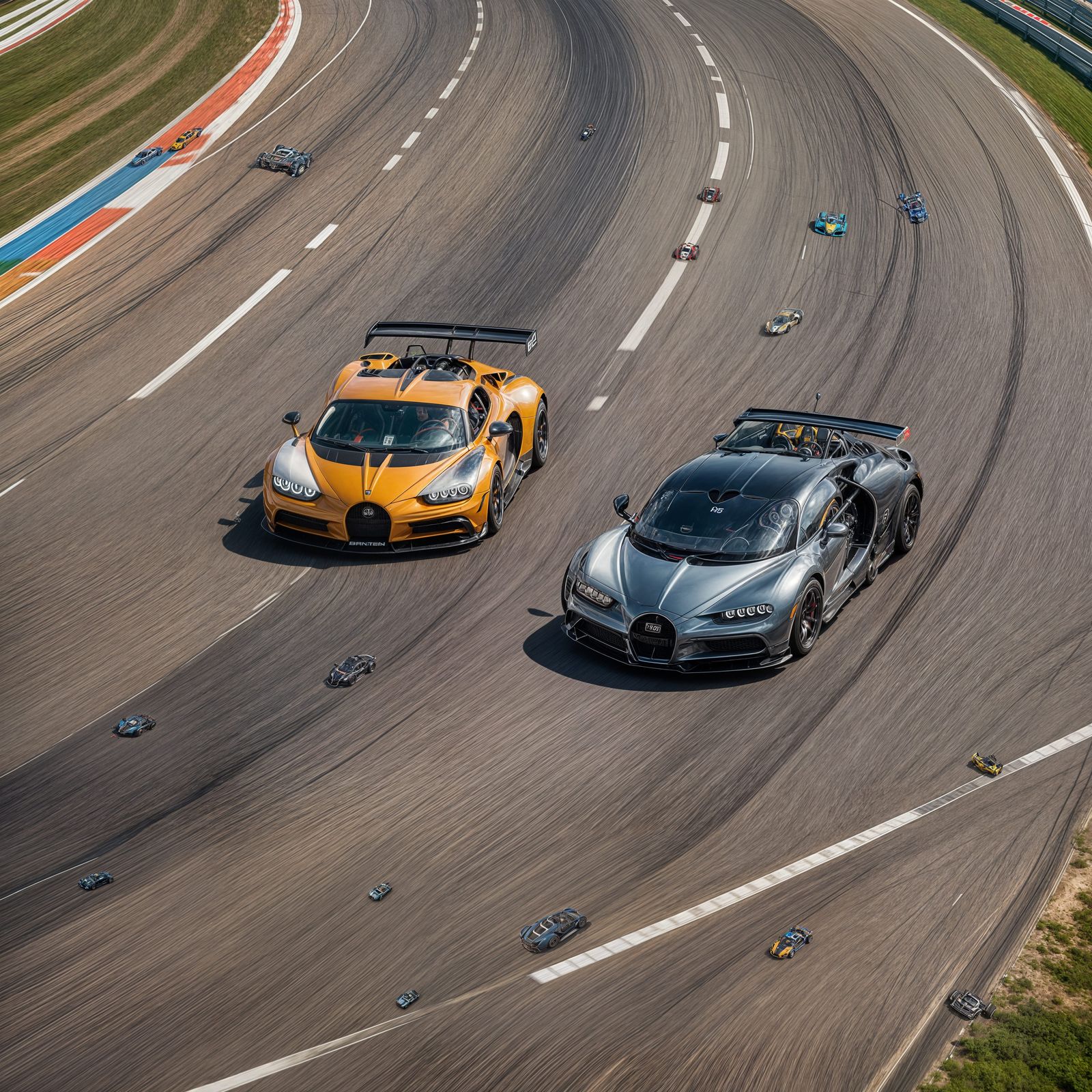 Bugatti Chiron vs McLaren Racing: Professional Photography