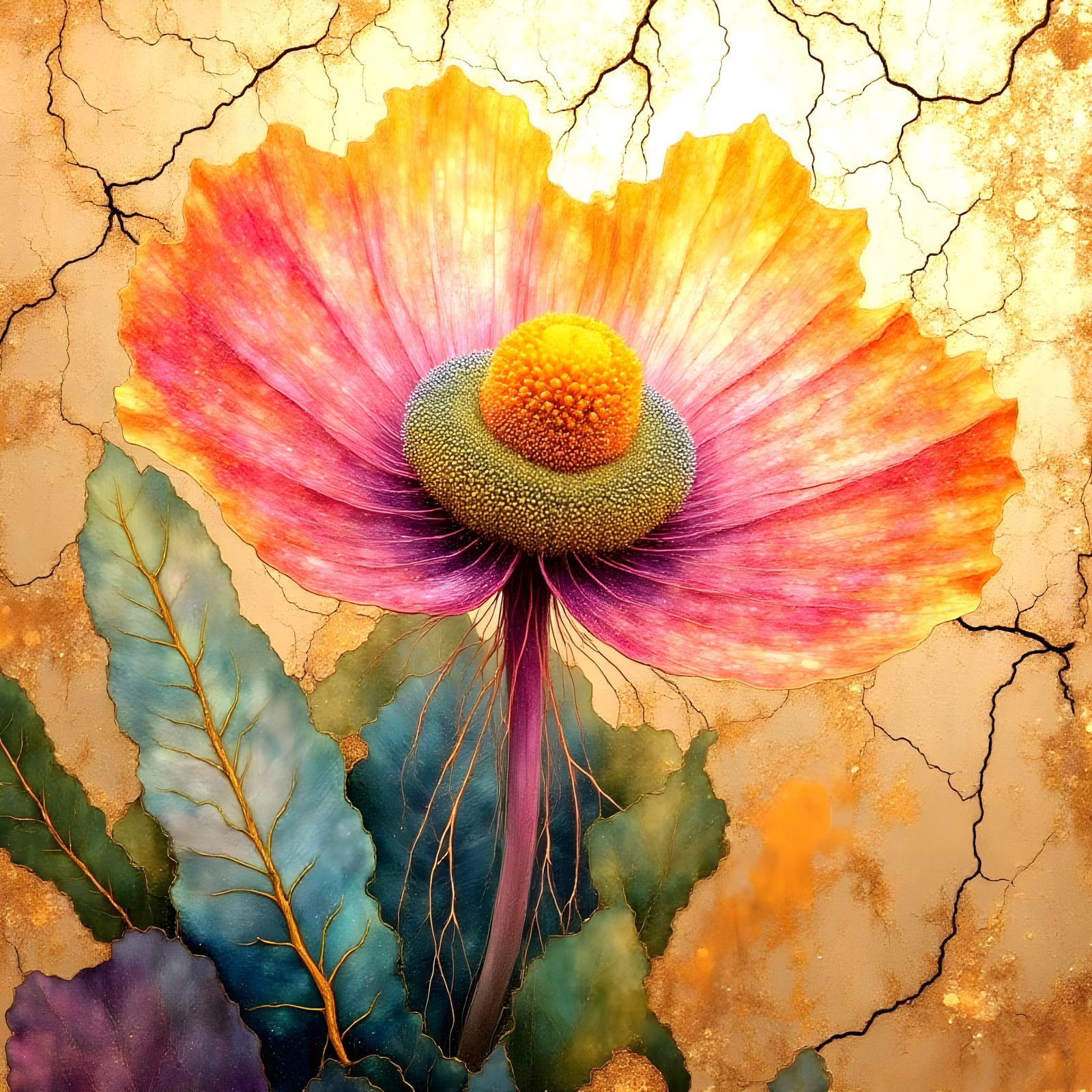 Surreal Rainforest Blooms in Vibrant, Hyper-Realistic Detail