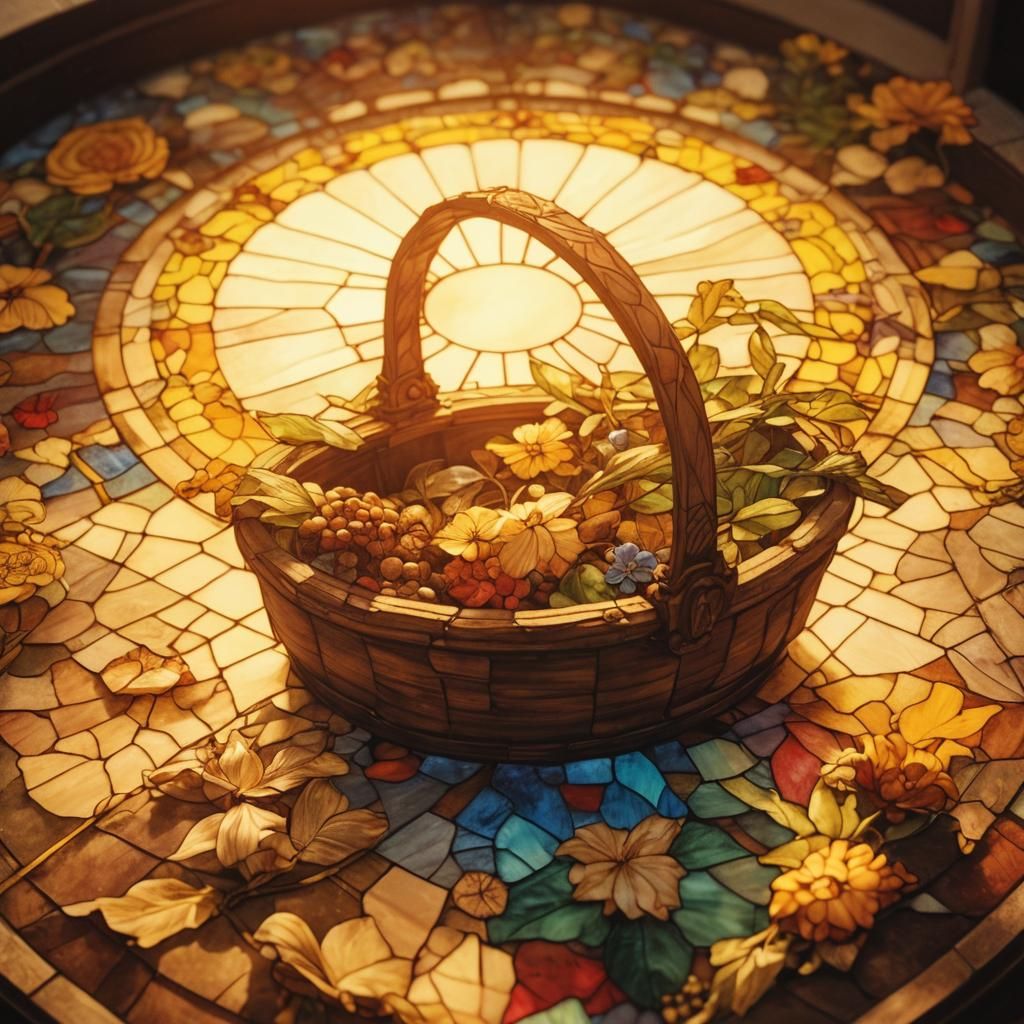 Harvest Time Stained Glass Art