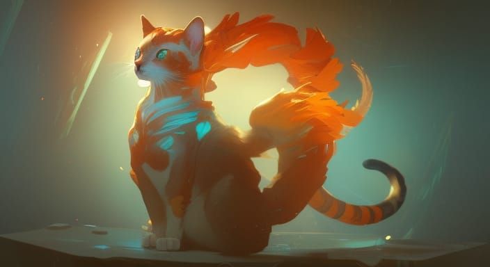 Hyperdetailed Anthropomorphic Cat Concept Art