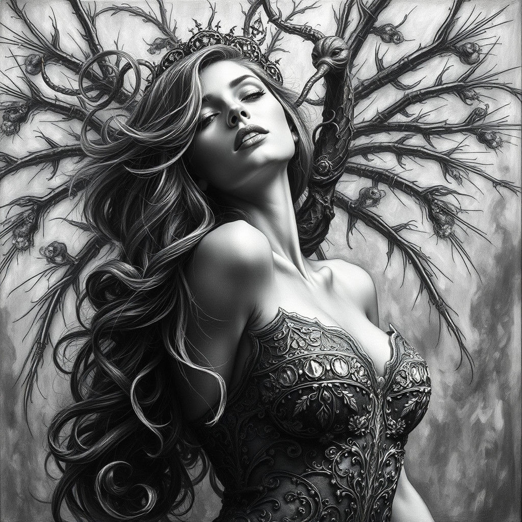 Ethereal Valhalla as Detailed Oil Painting