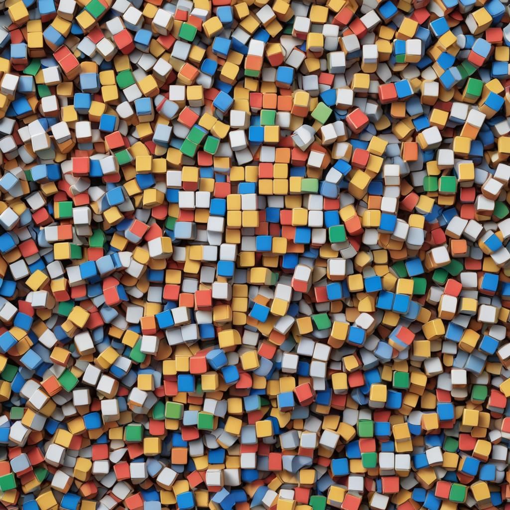 Origami Rubik's Cube Papercraft in 8K