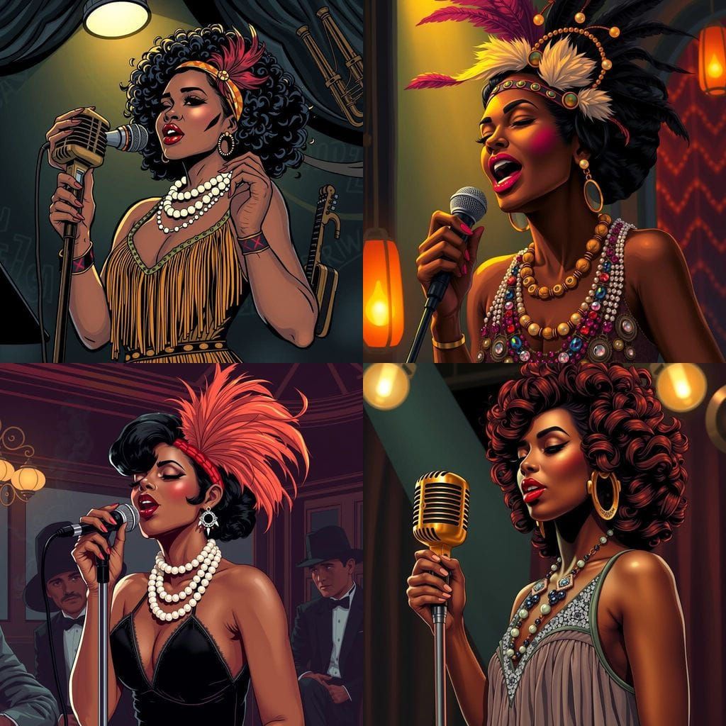 Vintage Glamour 1920s Jazz Singer