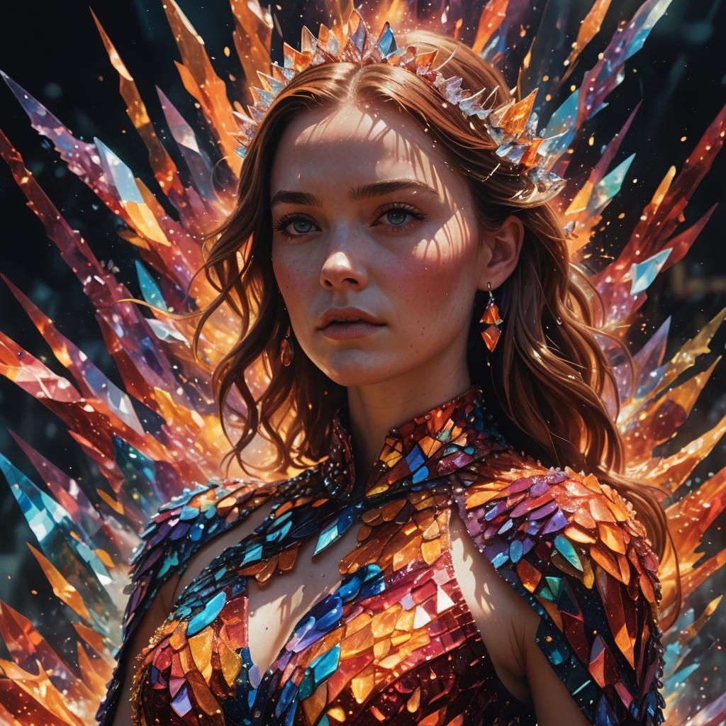 Crystallized Fire Dress Concept Art