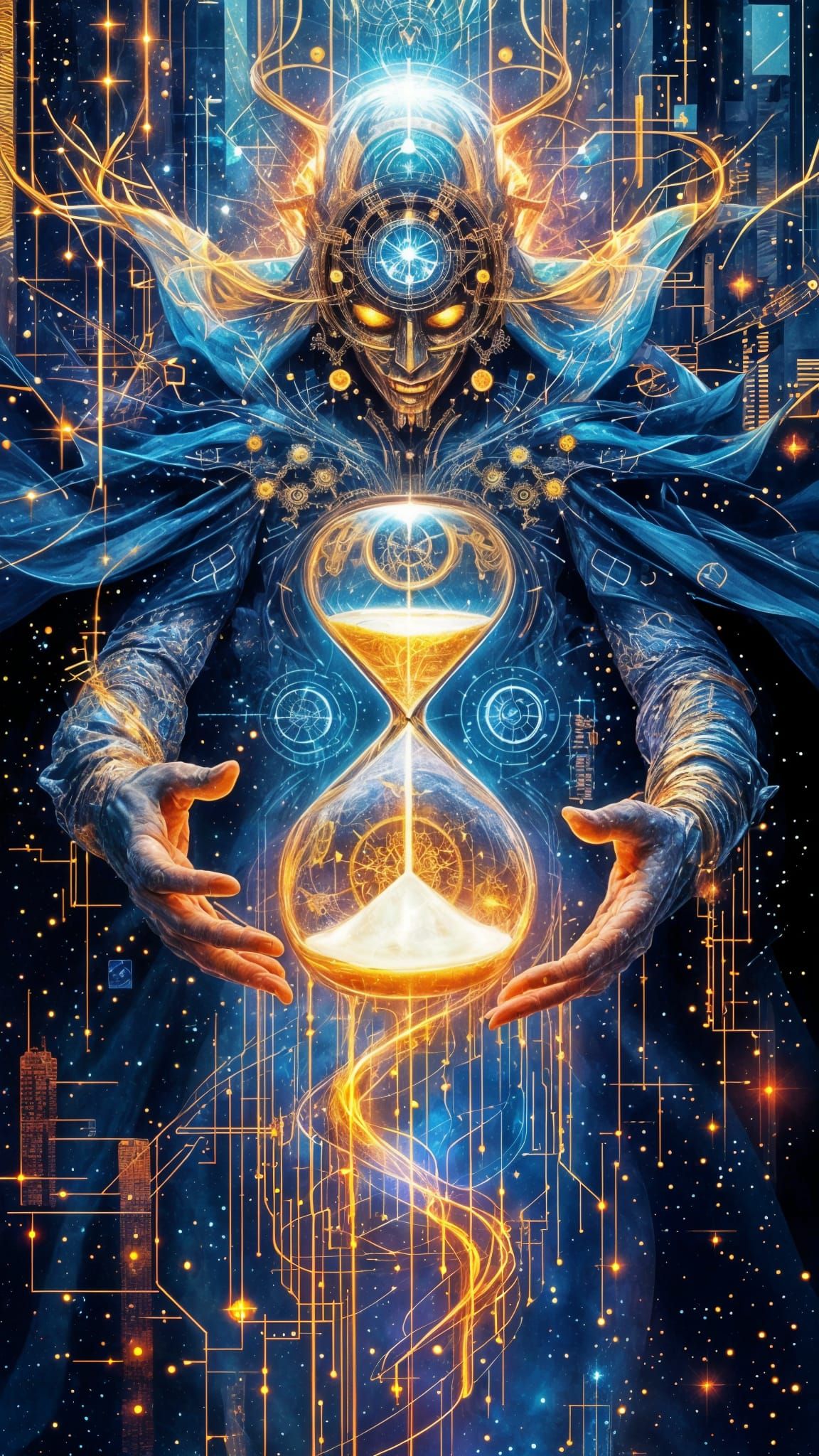 Timekeeper in Neon Haze