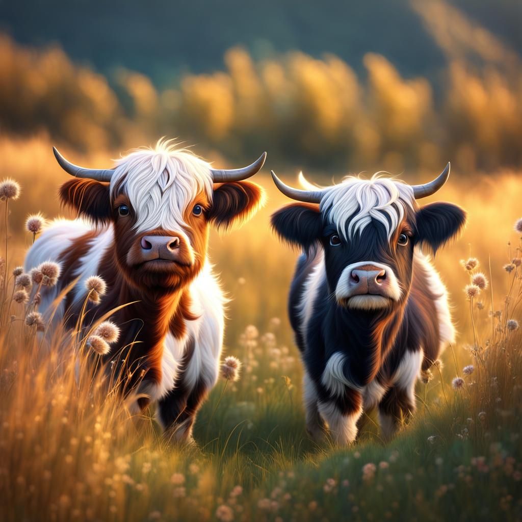 West Highland Shorthorn cows