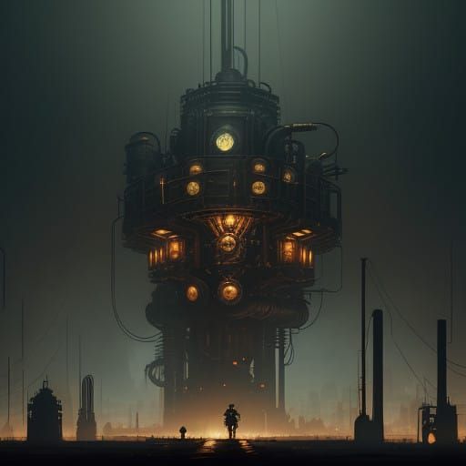 Android Vision Stands Tall in Industrial Steampunk Marvel Un...