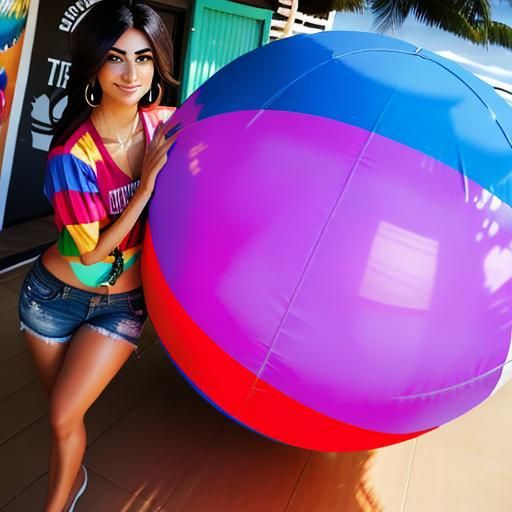 Mexican Girl with Beach Ball, Kodak Ektra Style