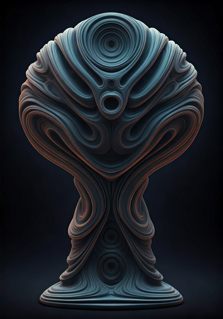 The Crushing Weight of Mental Sorrow in Abstract 8D Digital ...