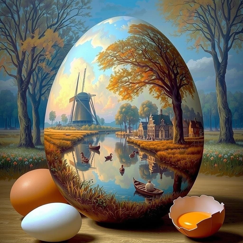 Swedish Landscape with River, Monet and Stalenhag