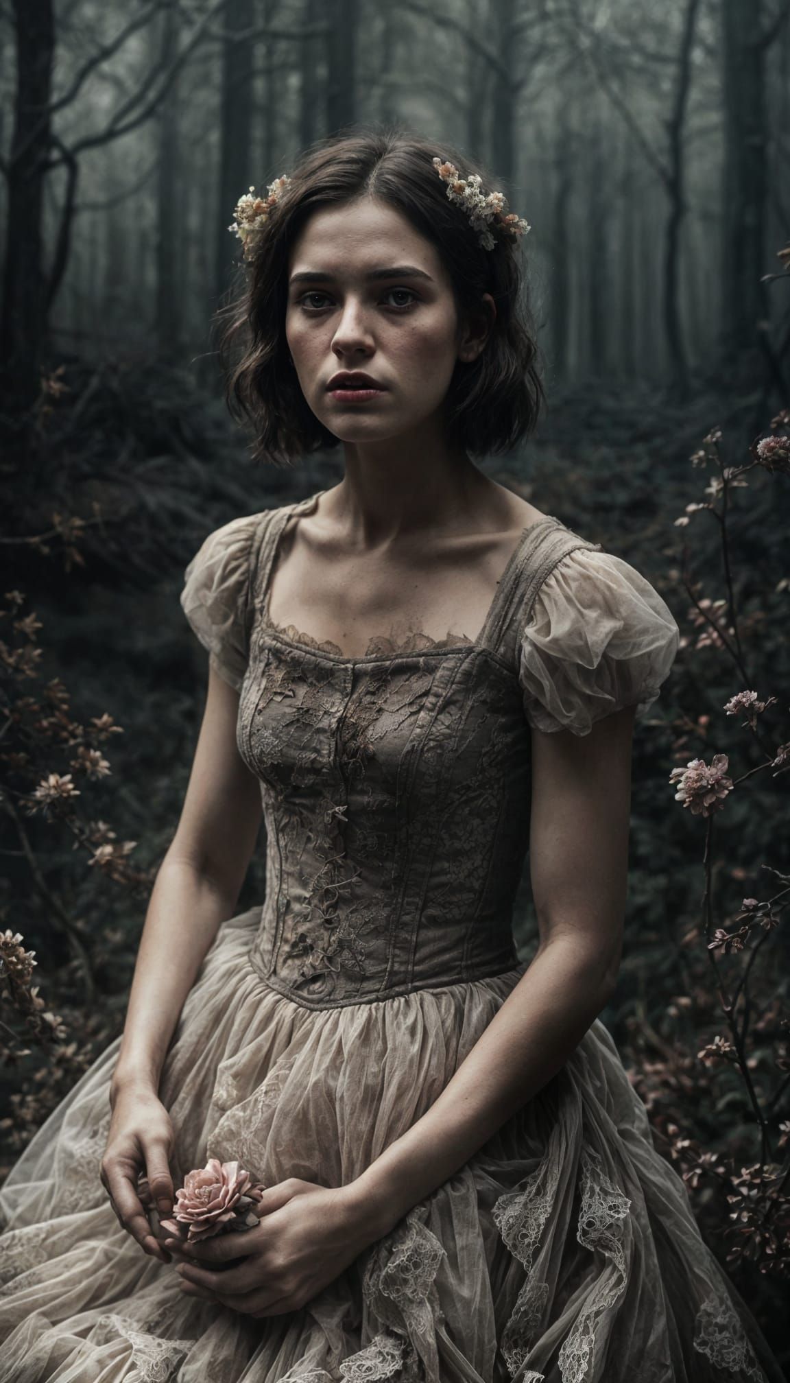 Haunting Double Exposure Portrait of Singer with Earth