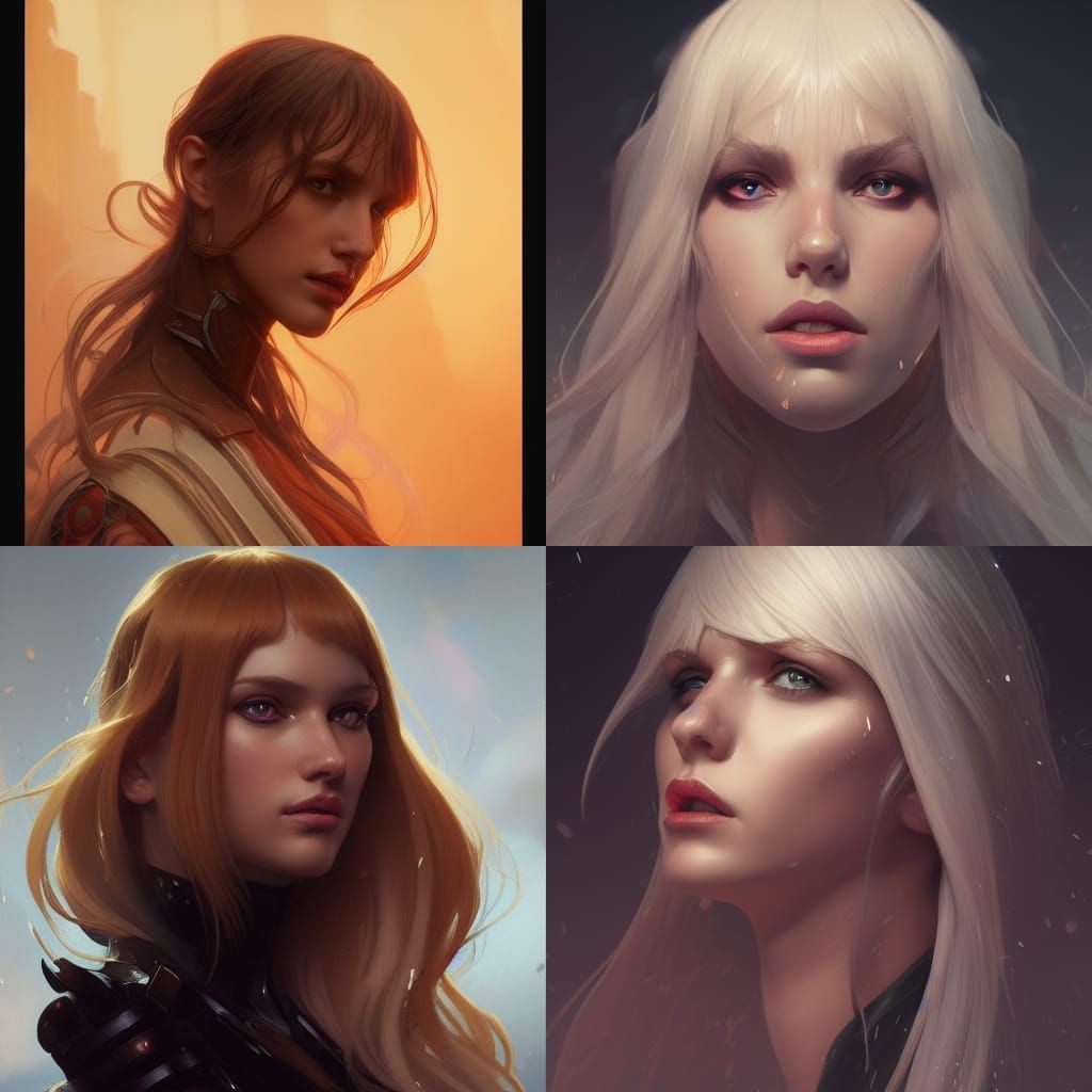 Illyana Rasputina Portrait in Art Nouveau Style