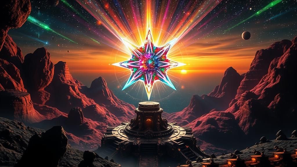 Vivid Star Cluster in Astrosphere: Digital Bio Art