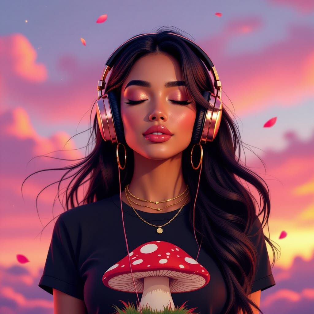 Cinematic Portrait of Woman in Peaceful Reflection