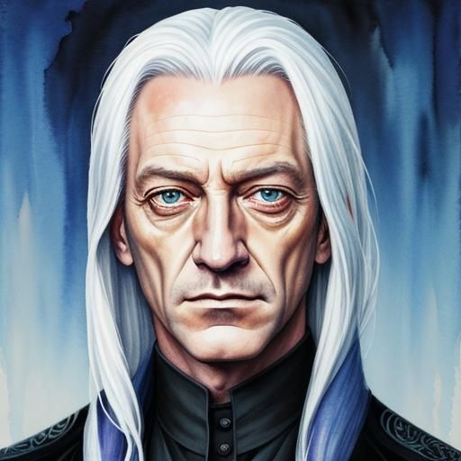 Watercolor Portrait of a Pale Blonde Man