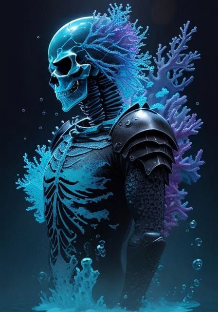 Abstract Coral Guardian Concept