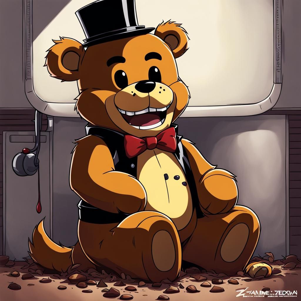 Freddy Fazbear's Unexpected Moment in Anime Style