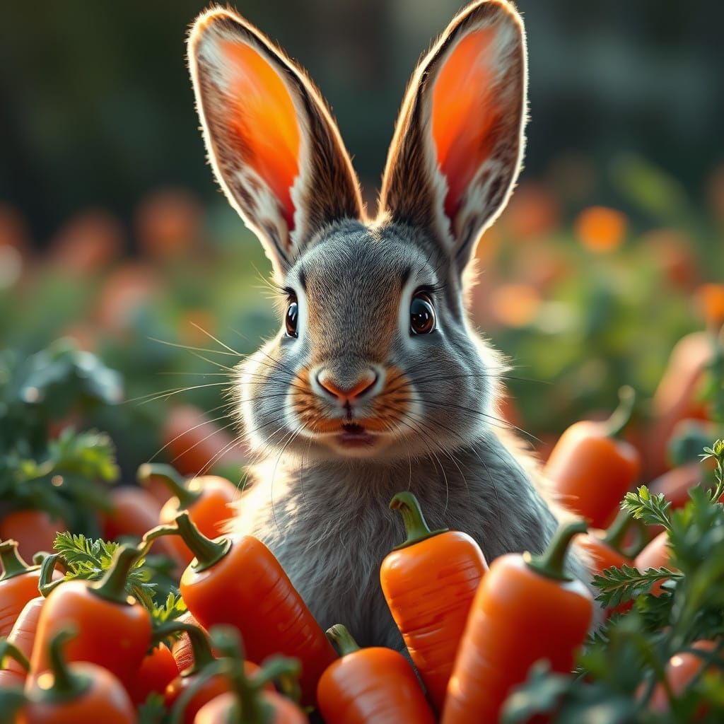 Peter Rabbit-Inspired Hyperrealistic Bunny Portrait in Whims...
