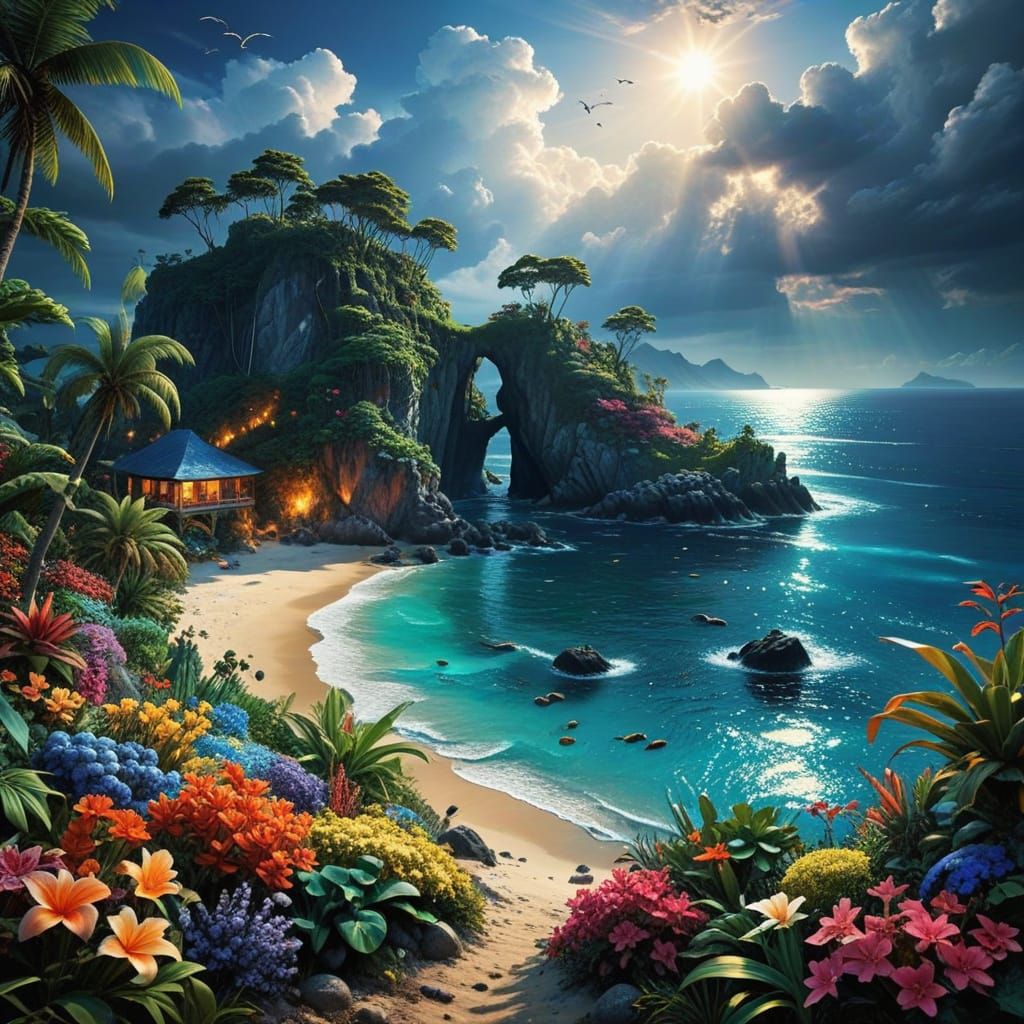 Surreal Paradise Coast Unveiled in Vibrant Colors