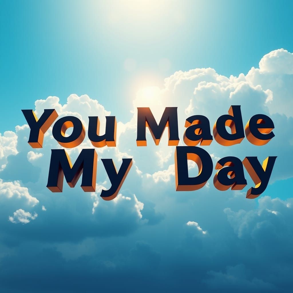 "You Made My Day" in a Sunny Sky, Digital Art