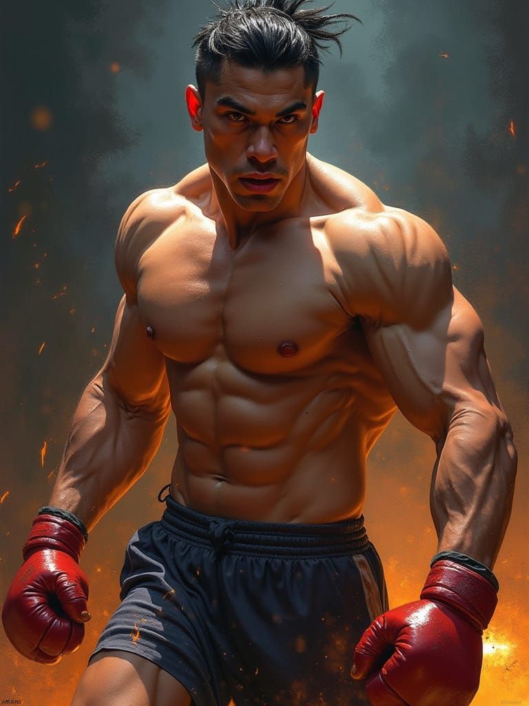 Talented athletic Lethwei