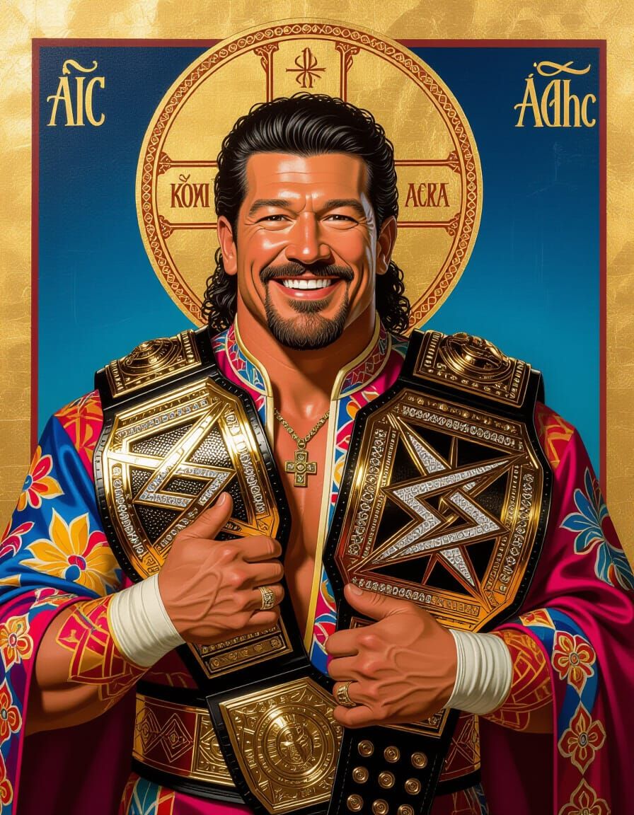 Eddie Guerrero as Orthodox Icon Painting