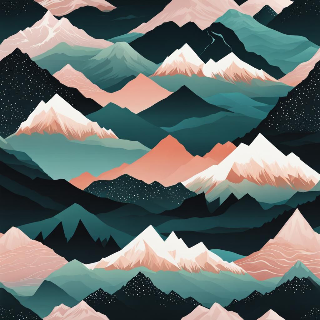 Simple AI Interpretation of Mountains