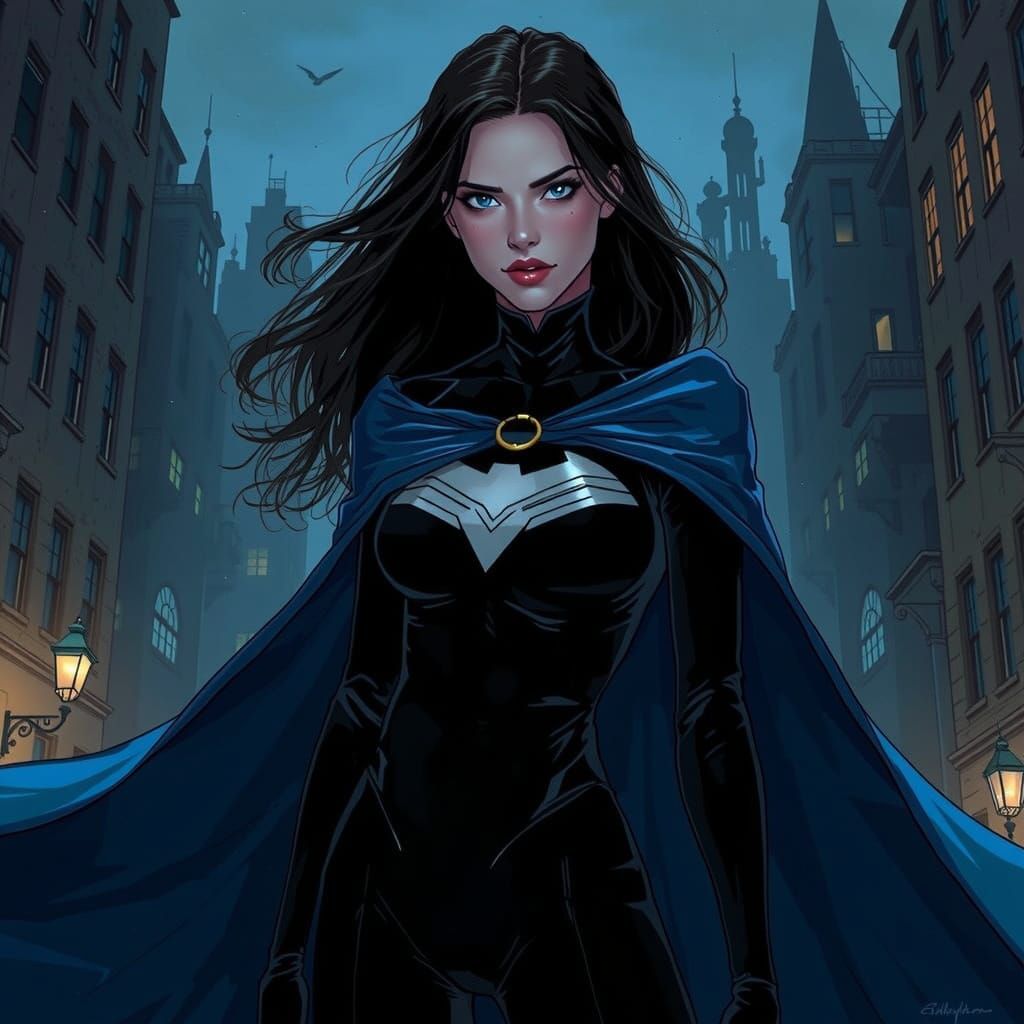 Gothic Female Superhero in Greg Capullo Style