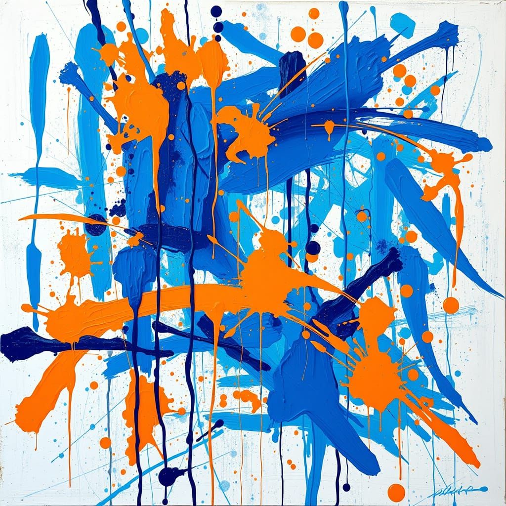 Energetic Abstract Expressionist Masterpiece