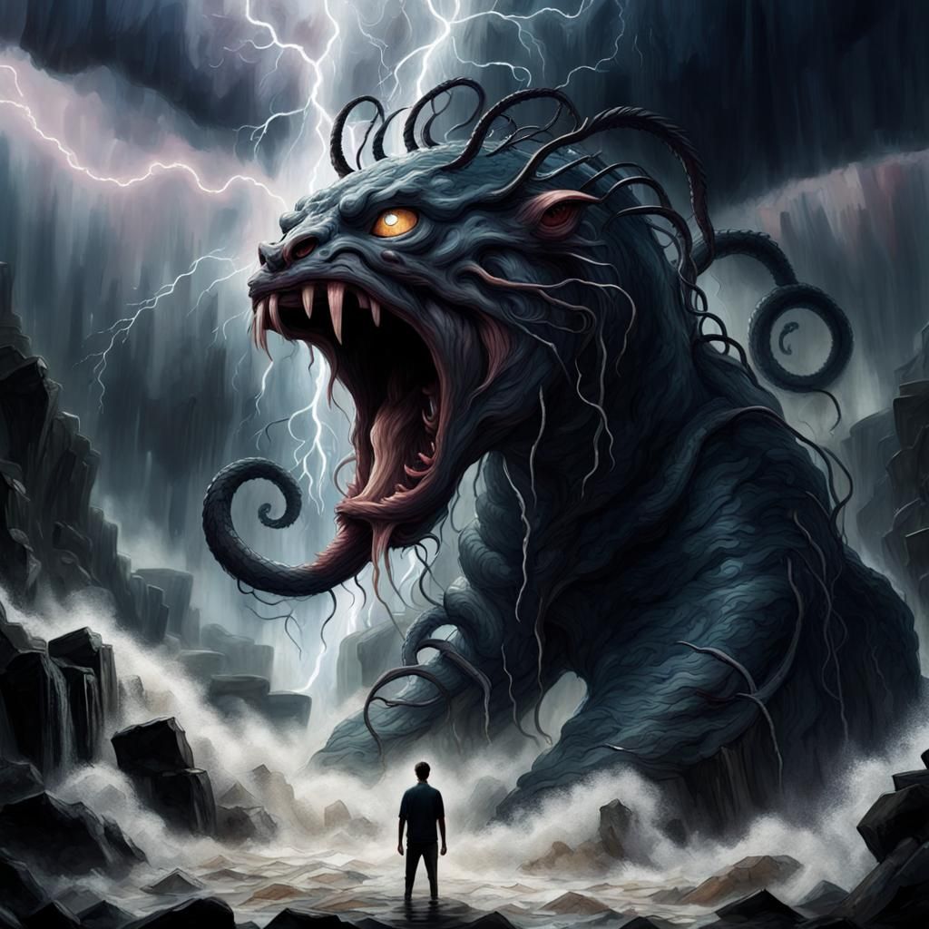 Anxious Behemoth: A Digital Rendering of Overwhelming Worry