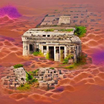 Lost Civilization Ruins in Overgrown Jungle