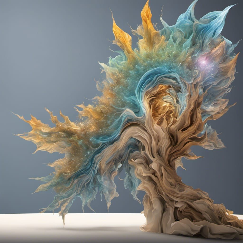 Geometric Abstract in Polychromatic Light, Detailed Digital ...