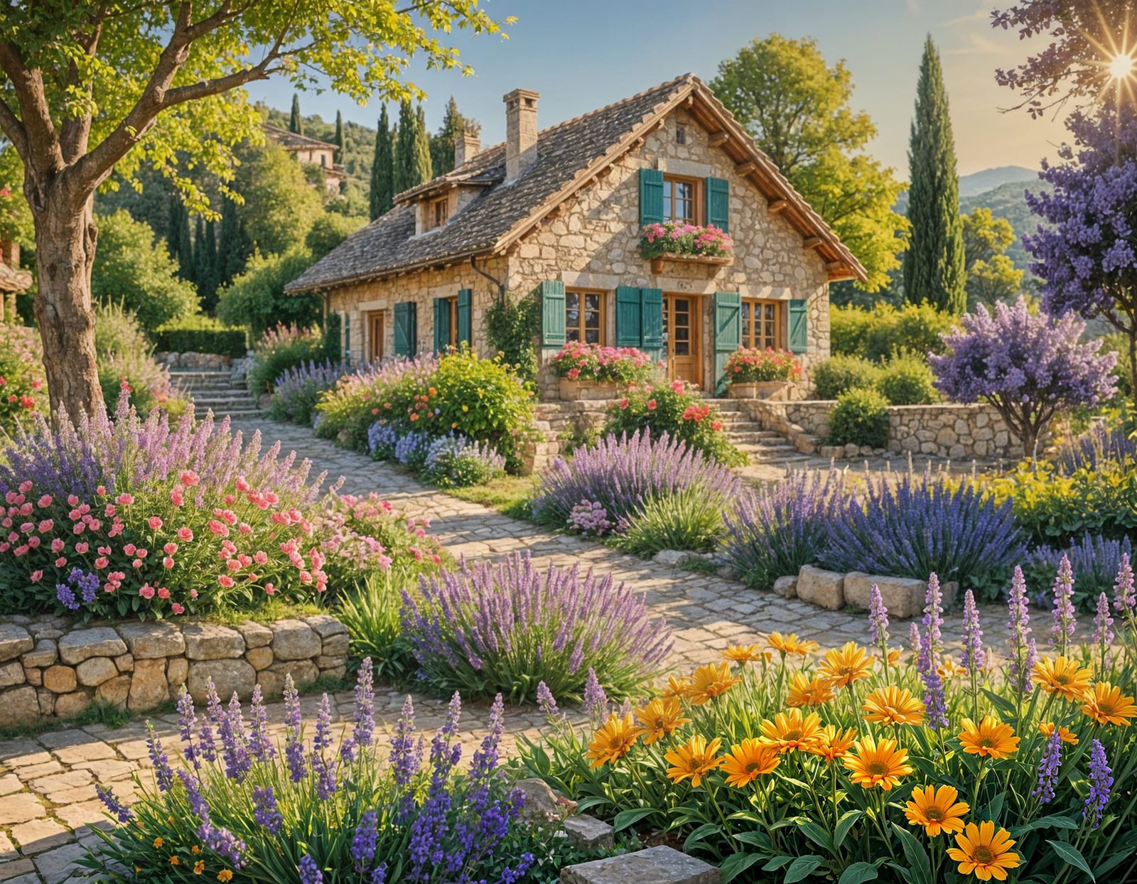 French Chalet in Provence with Floral Garden