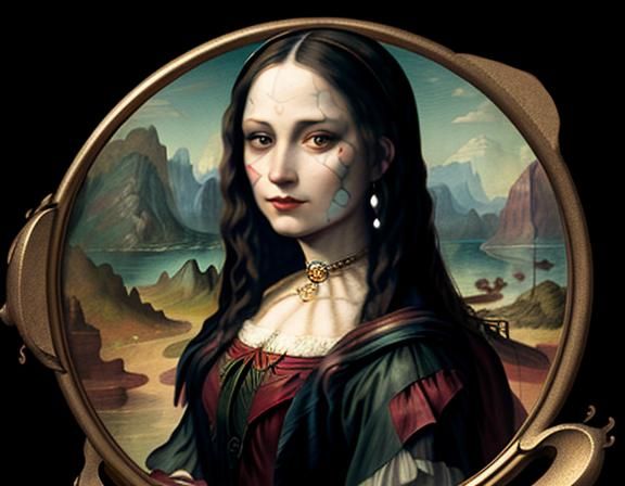 Harley Quinn as Mona Lisa, Beatrix Potter Style