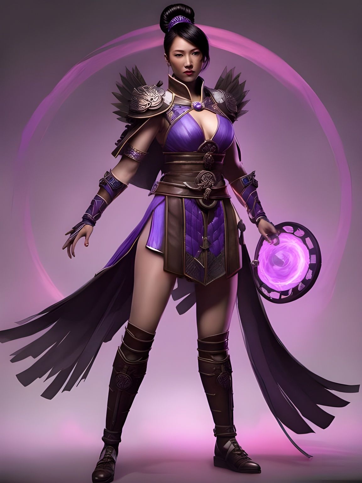 Li Mei: Cantonese Warrior Priestess with Violet Qilin