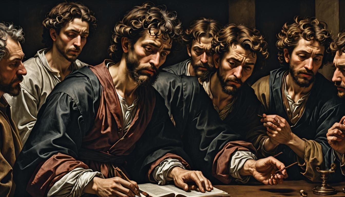 The Calling of Saint Matthew in Baroque Style