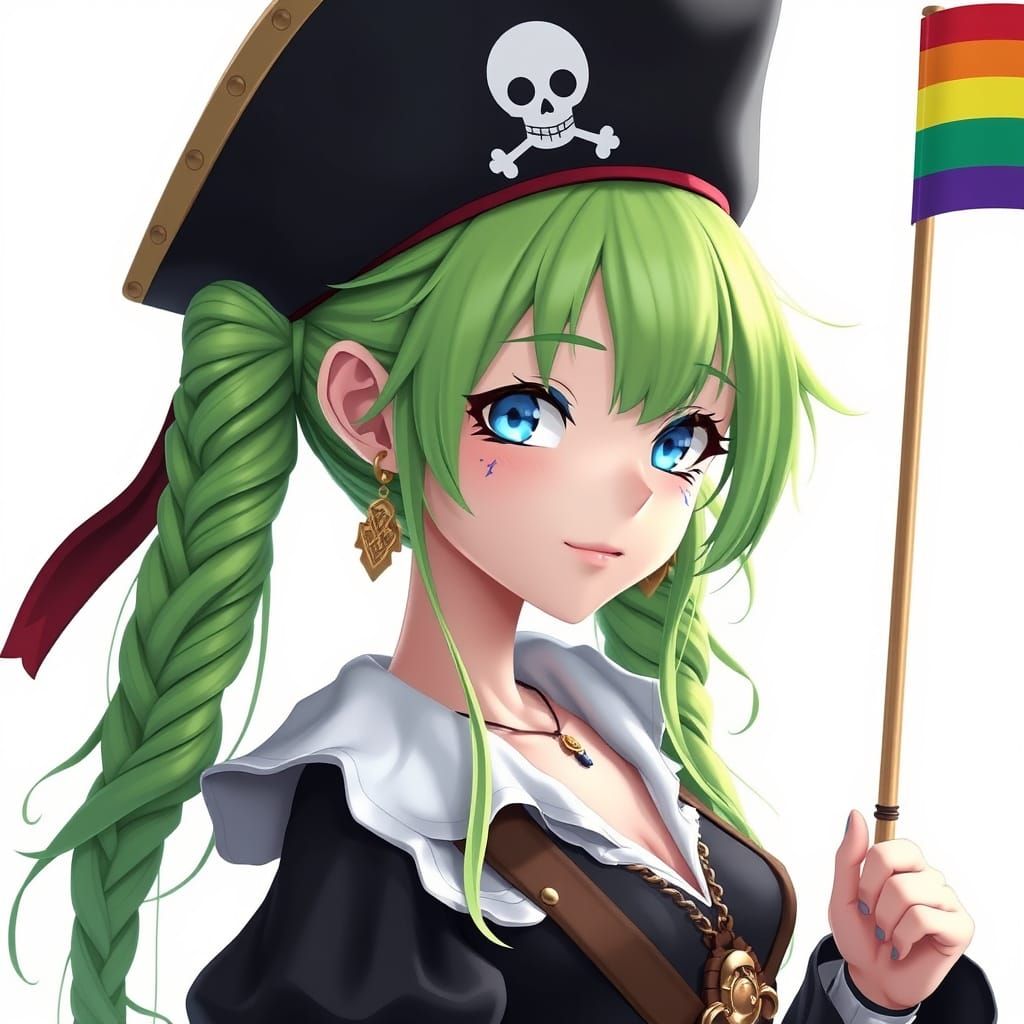 Pirate Character Koboyashi Supporting Pride in Anime Style