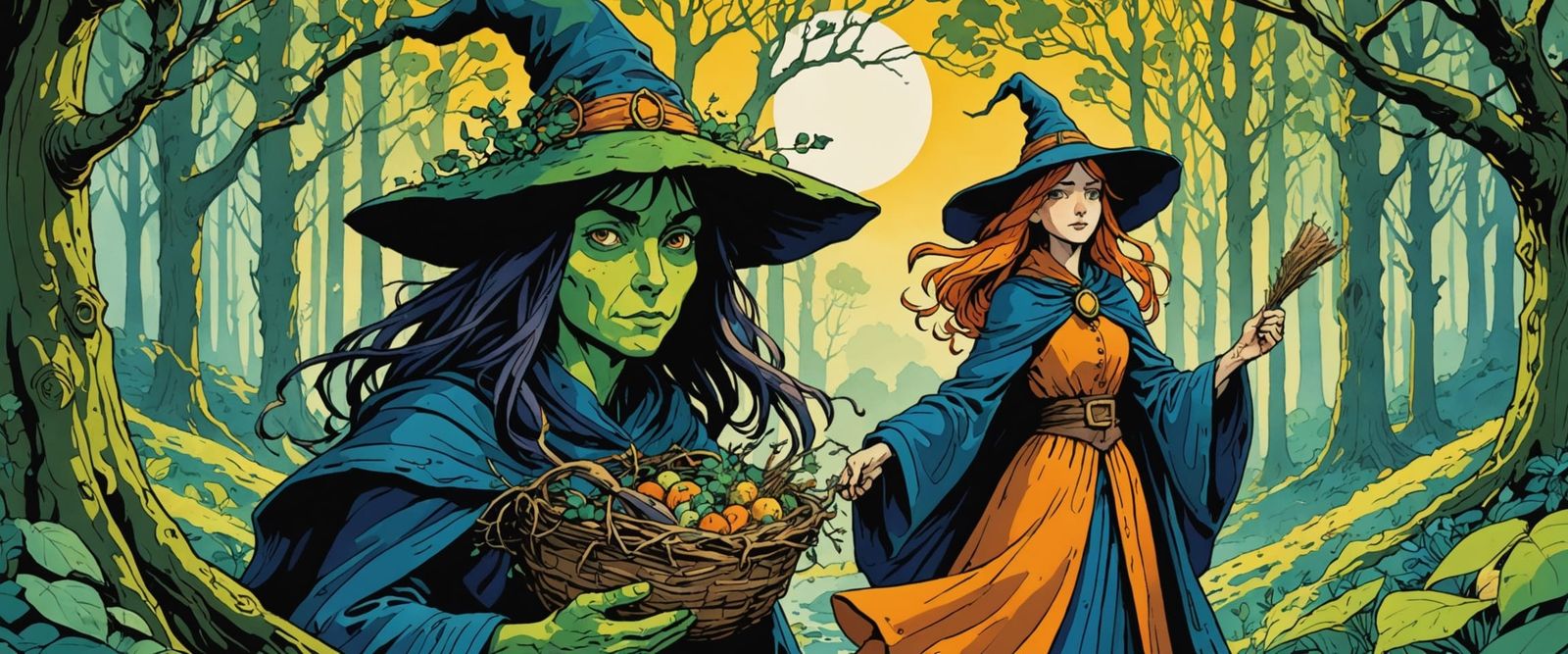 Root Witch Lifts Curse in Vibrant Watercolor Style