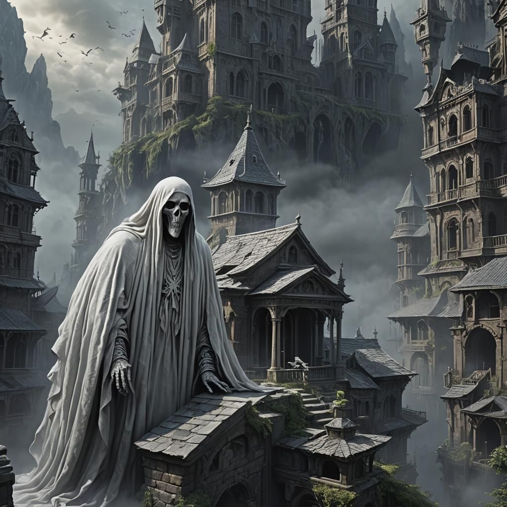 Ethereal Ghost in Detailed Matte Painting