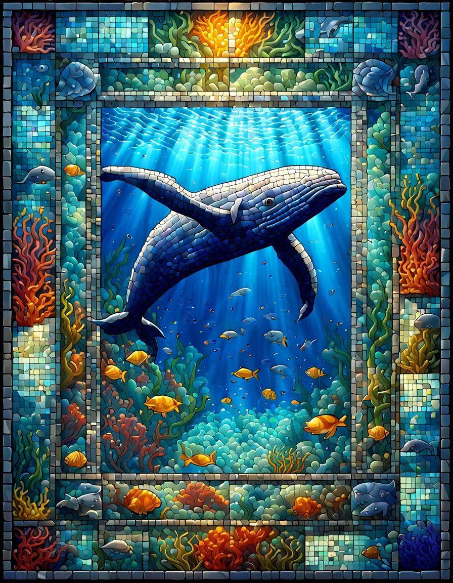 Mosaic Underwater Scene