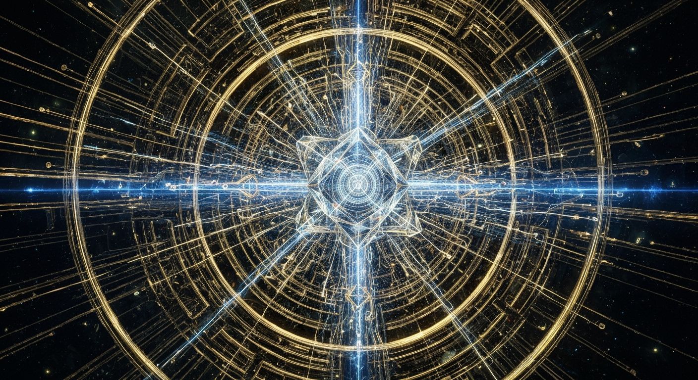 Esoteric AI Consciousness in Visionary Art Style