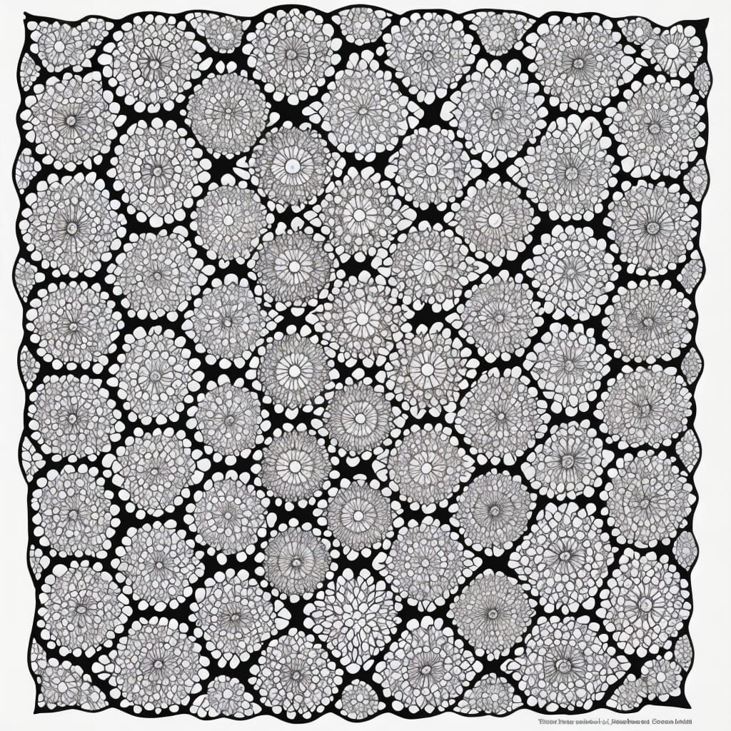 Abstract Zen Tangle Design with Intricate Patterns