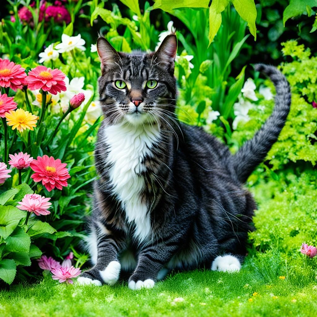 Hybrid Cat-Dragon's Garden Adventure