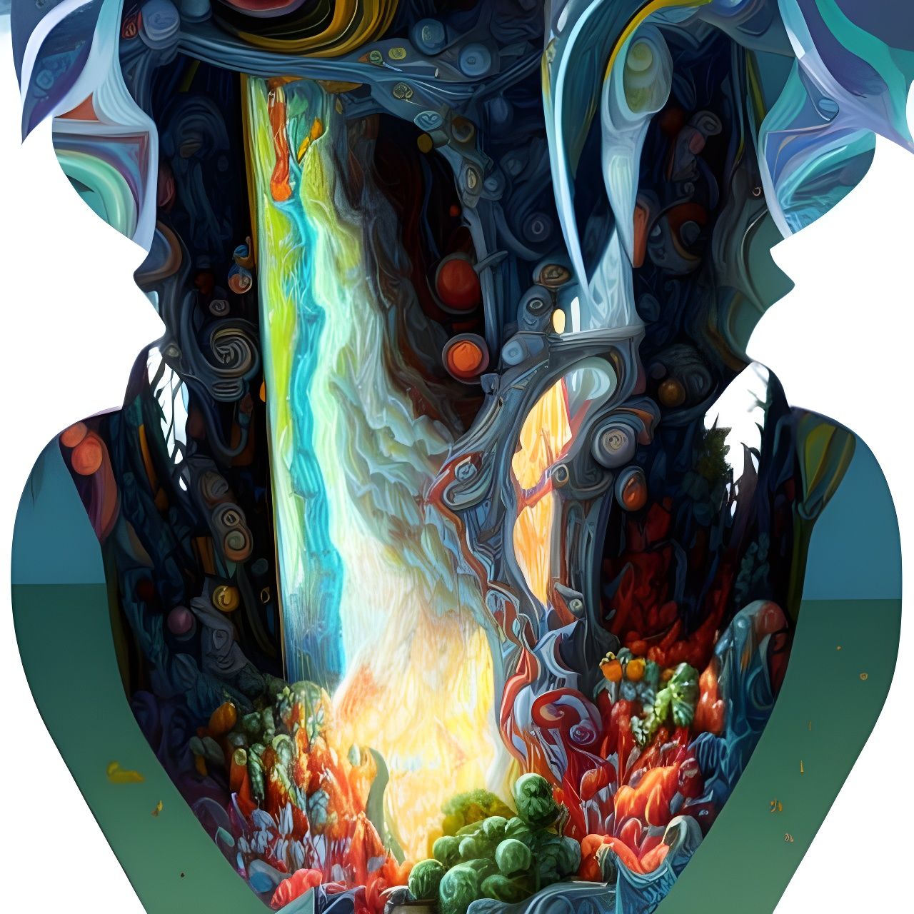 Abstract World Portal in Detailed Digital Art