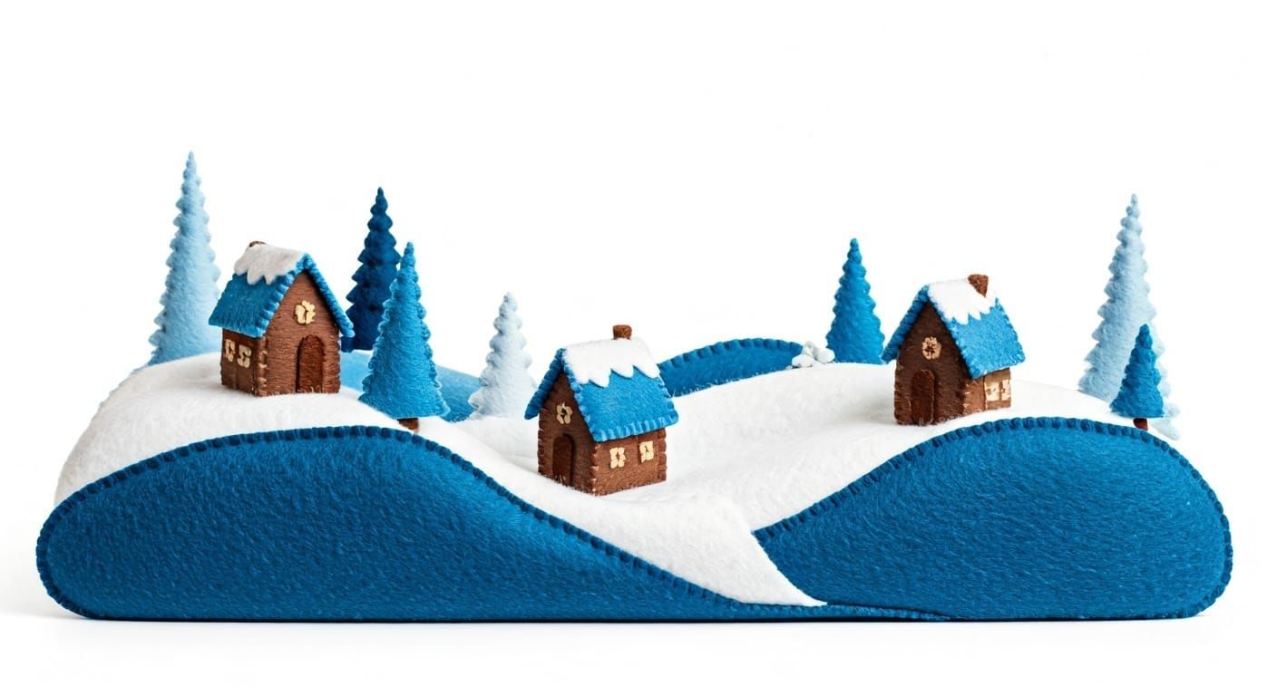 Felted Winter Wonderland with Miniature Houses