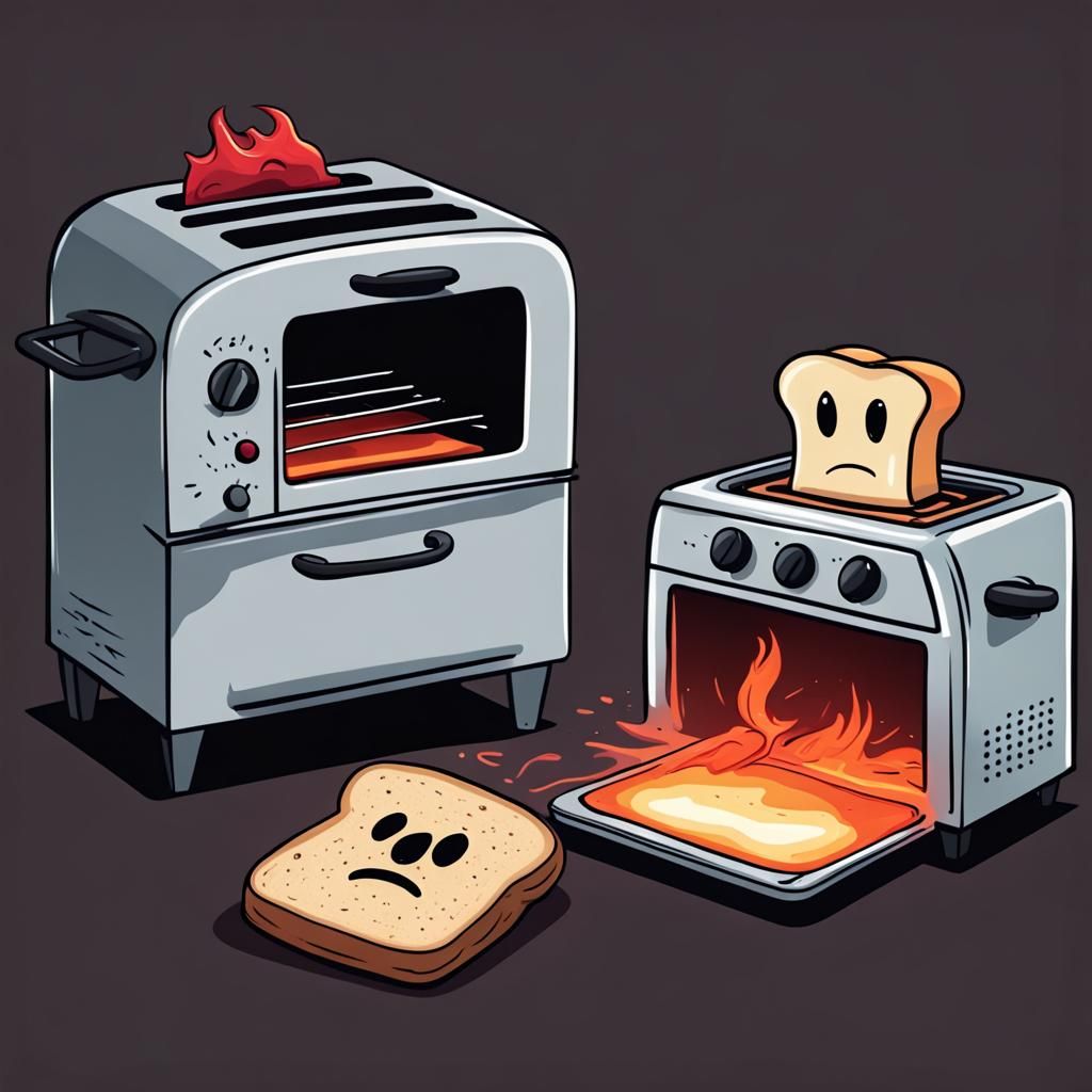 Murder Toaster and Evil Oven Crime Scene
