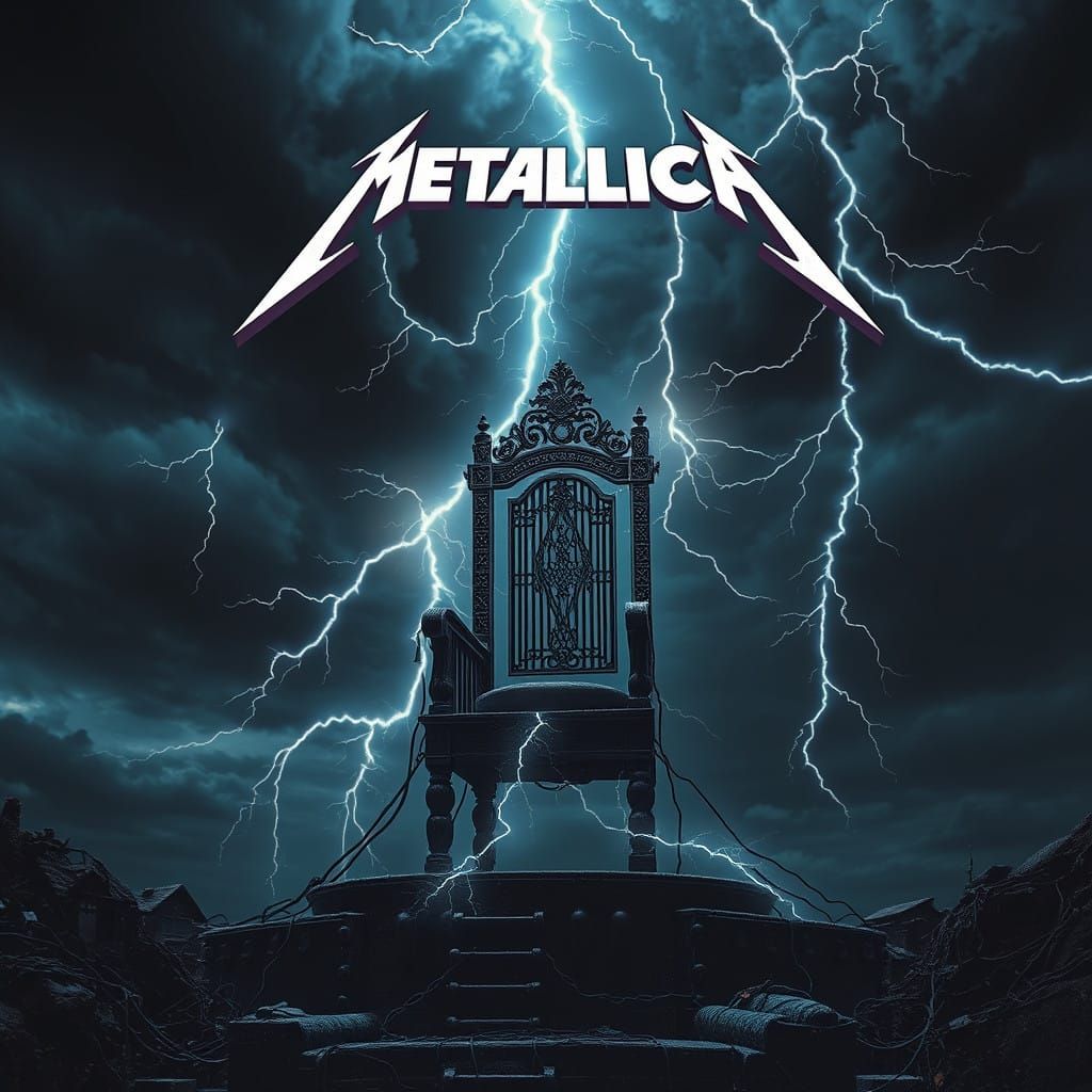 Dark Fantasy Metallica Album Cover in Ominous Victorian Styl...