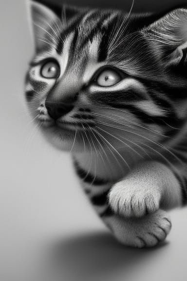 Exquisite Romanticism-Inspired Portrait of a Whimsical Kitte...