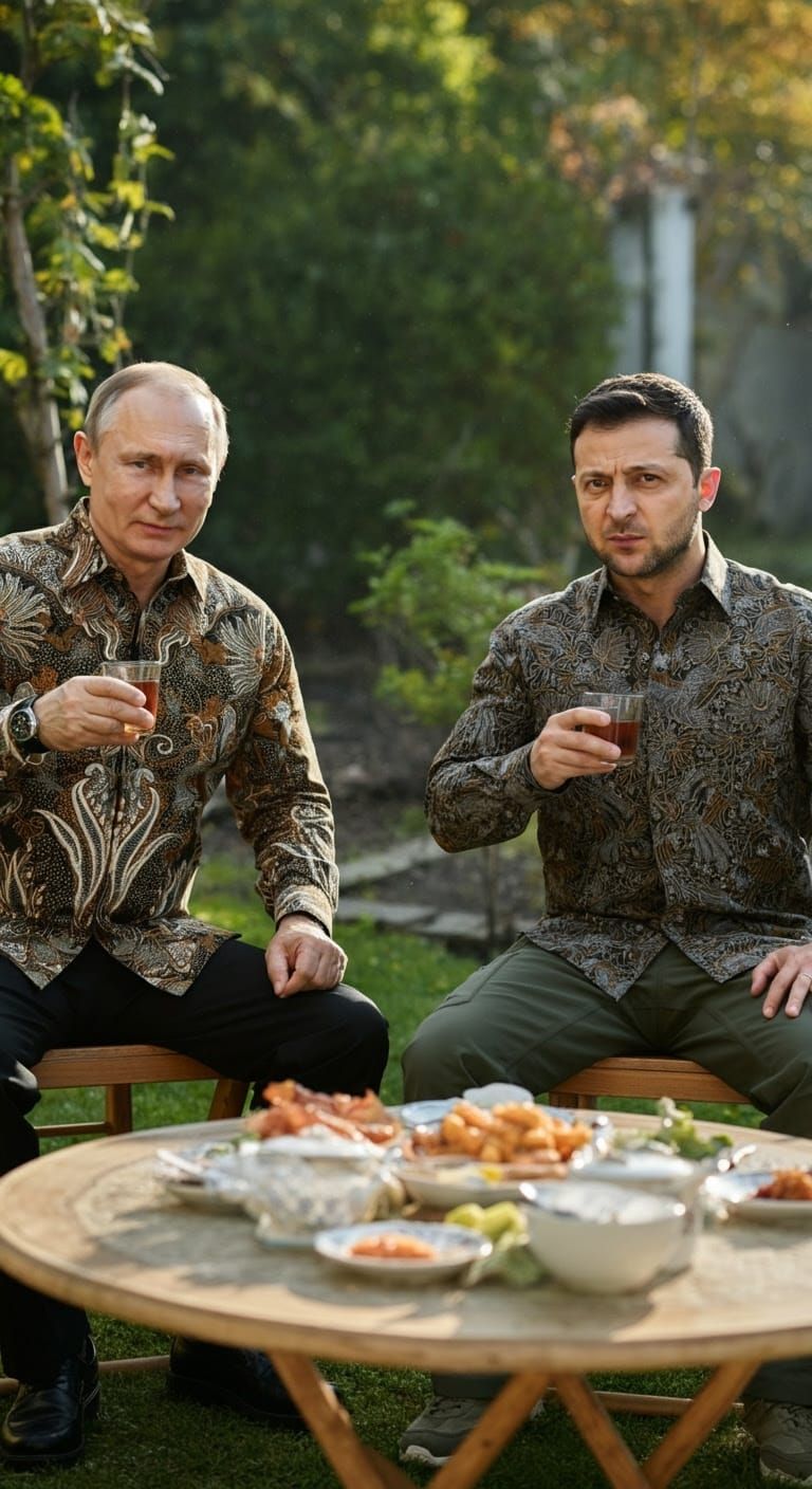 Putin and Zelenskyy Share Morning Tea