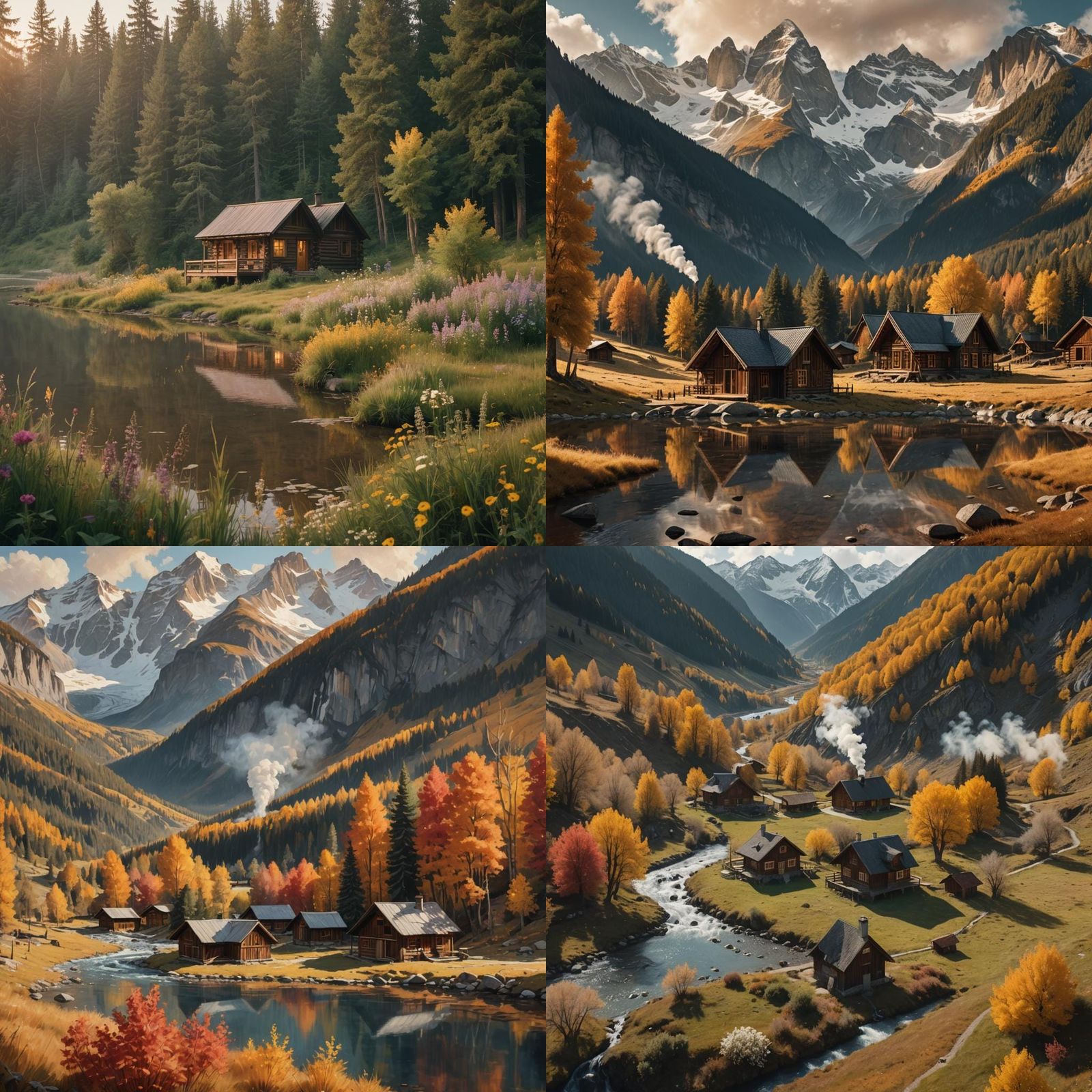 Majestic Alpine Valley in Autumn: A Cinematic Vista
